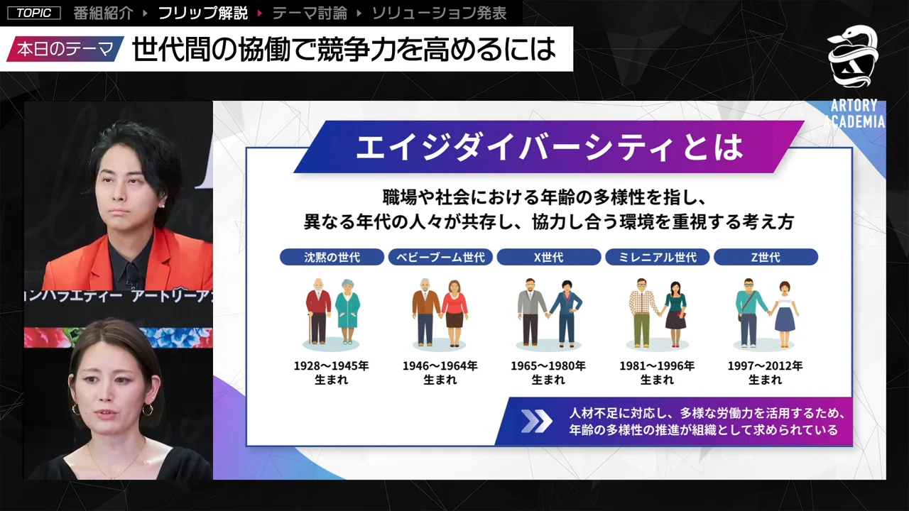 年齢の多様性は、経験の継承と新しい視点を同時に得る機会になります。