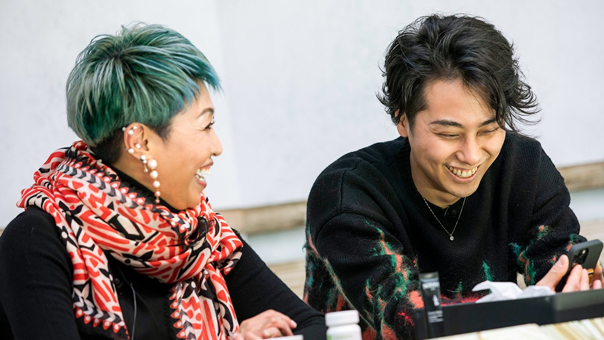 会場に設置したライブコマース配信ブース