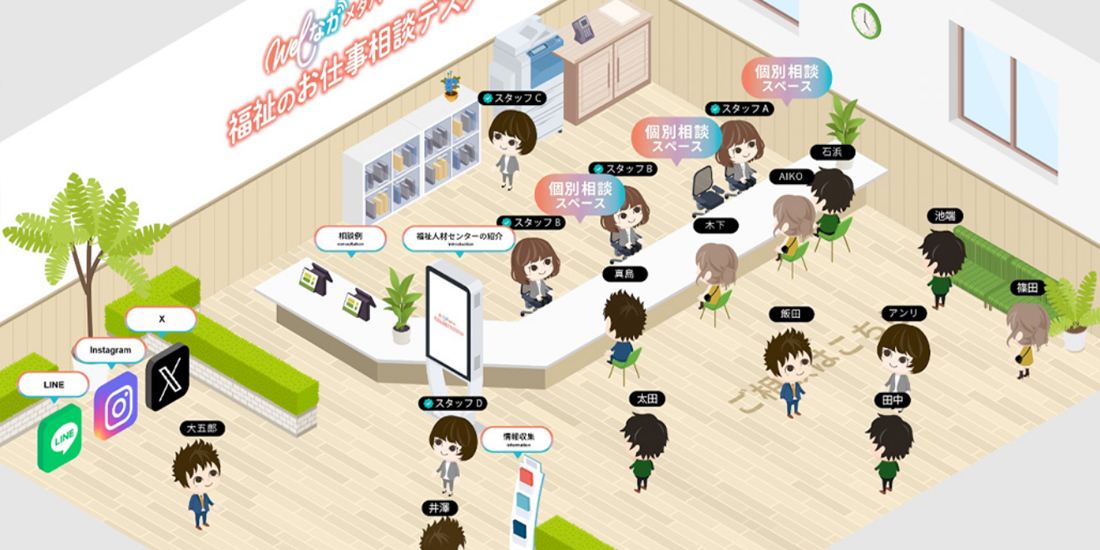Welながメタバース 福祉のお仕事相談デスク