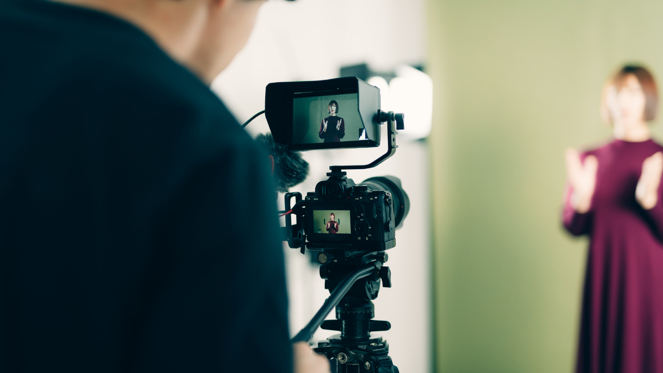 制作フロー検証段階におけるクロマキー環境のイメージ