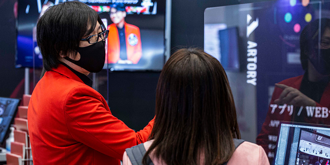 来場者の課題に対して、その場でソリューションを提案