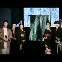 山口美術織物協力「豊川稲荷×着物詣（キモノモウデ）〜七燈伽藍〜」寺宝館にて着物デジタルアートを展示中